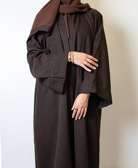 Espresso Linen Abaya