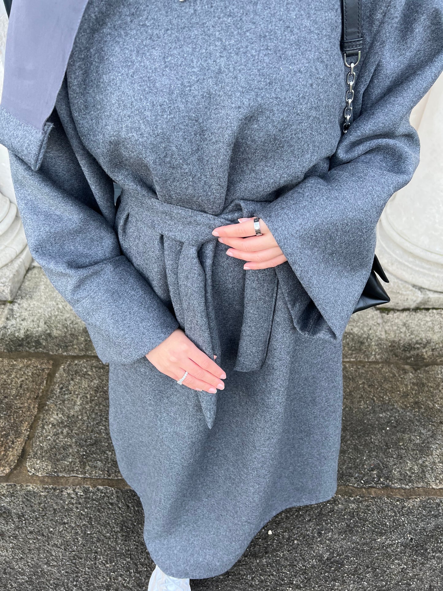 Space Grey Winter Abaya